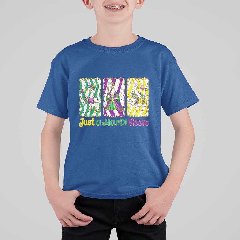 Mardi Gras Goose T Shirt For Kid Just A Mardi Goose