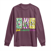 Mardi Gras Goose Long Sleeve Shirt Just A Mardi Goose