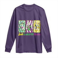 Mardi Gras Goose Long Sleeve Shirt Just A Mardi Goose