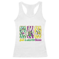 Mardi Gras Goose Racerback Tank Top Just A Mardi Goose