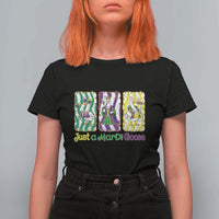 Mardi Gras Goose T Shirt For Women Just A Mardi Goose