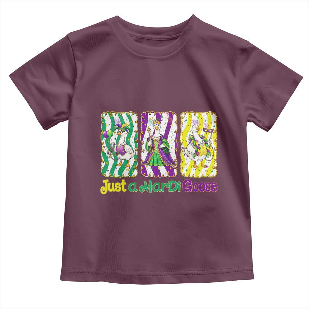 Mardi Gras Goose Toddler T Shirt Just A Mardi Goose