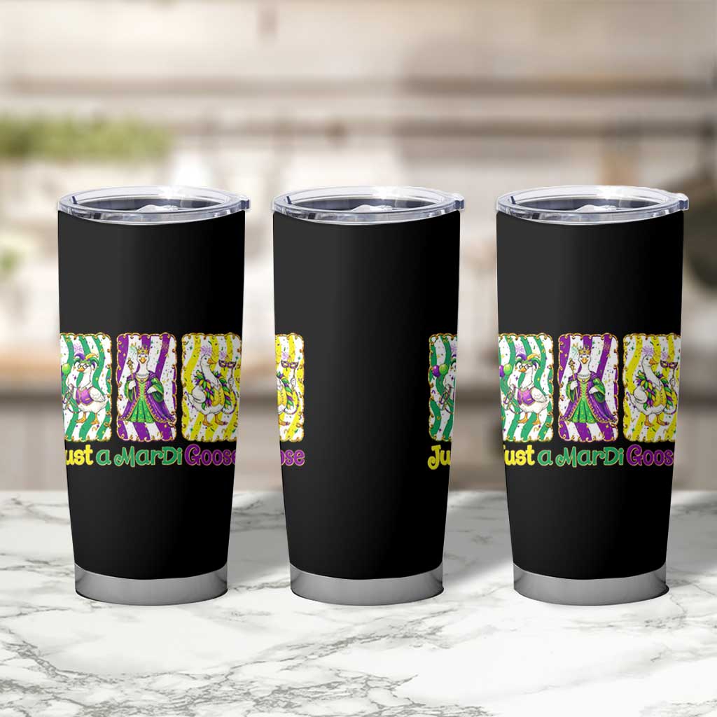Mardi Gras Goose Tumbler Cup Just A Mardi Goose