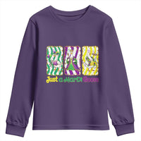 Mardi Gras Goose Youth Sweatshirt Just A Mardi Goose