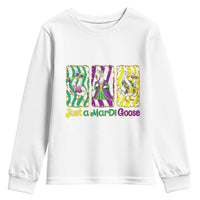 Mardi Gras Goose Youth Sweatshirt Just A Mardi Goose