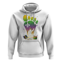 Mardi Gras Bigfoot Hoodie Sasquatch Forest Footprint Carnival Party