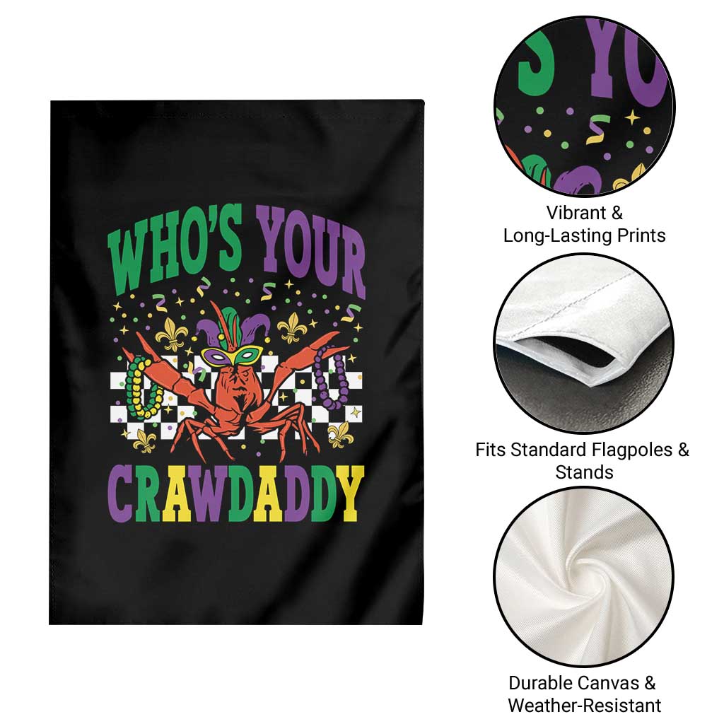 Mardi Gras Crawfish Garden Flag Who Is Your Crawdaddy