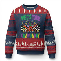 Mardi Gras Crawfish Ugly Christmas Sweater Who Is Your Crawdaddy