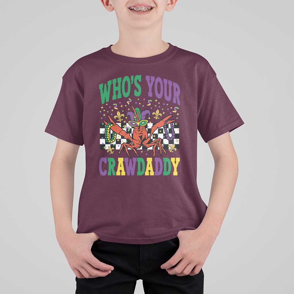 Mardi Gras Crawfish T Shirt For Kid Who Is Your Crawdaddy