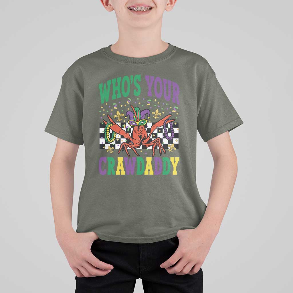 Mardi Gras Crawfish T Shirt For Kid Who Is Your Crawdaddy