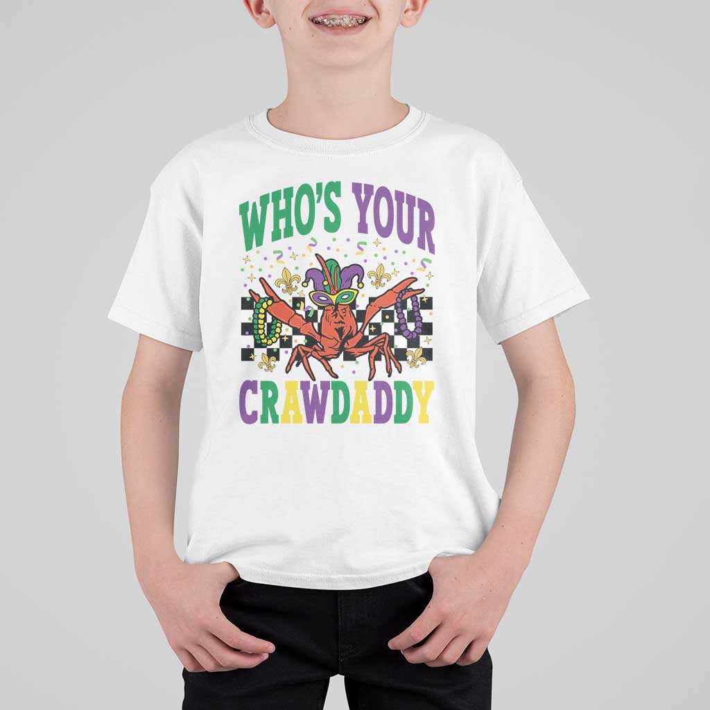 Mardi Gras Crawfish T Shirt For Kid Who Is Your Crawdaddy