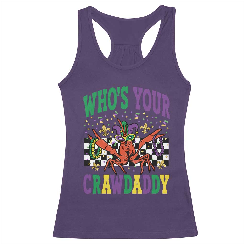 Mardi Gras Crawfish Racerback Tank Top Who Is Your Crawdaddy