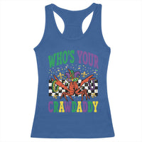 Mardi Gras Crawfish Racerback Tank Top Who Is Your Crawdaddy