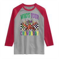 Mardi Gras Crawfish Raglan Shirt Who Is Your Crawdaddy