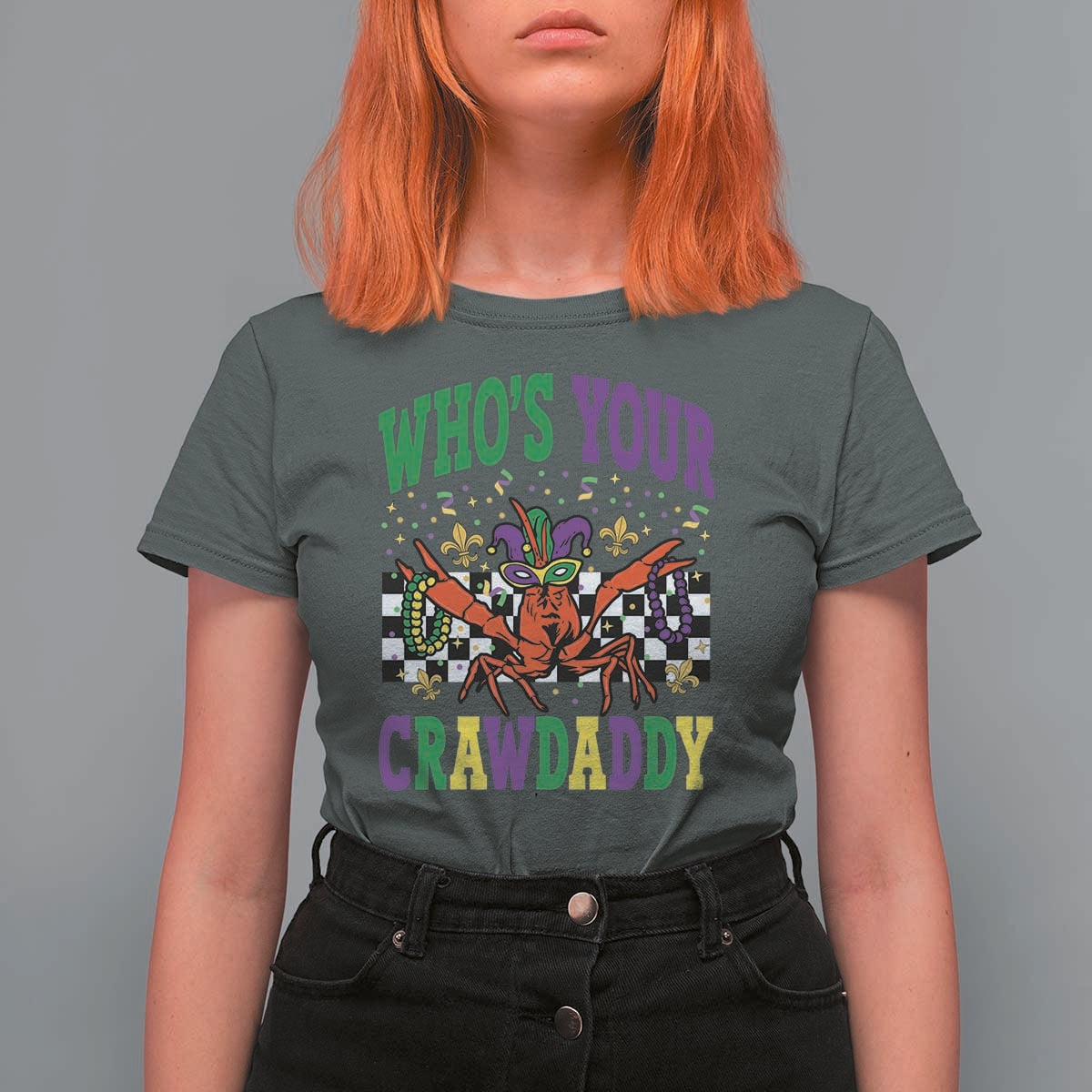 Mardi Gras Crawfish T Shirt For Women Who Is Your Crawdaddy