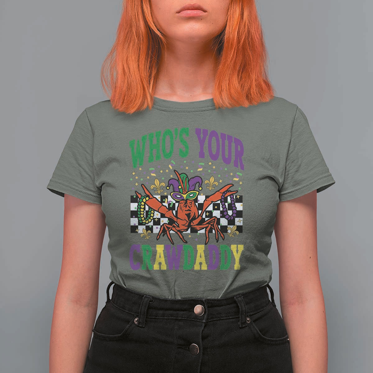 Mardi Gras Crawfish T Shirt For Women Who Is Your Crawdaddy
