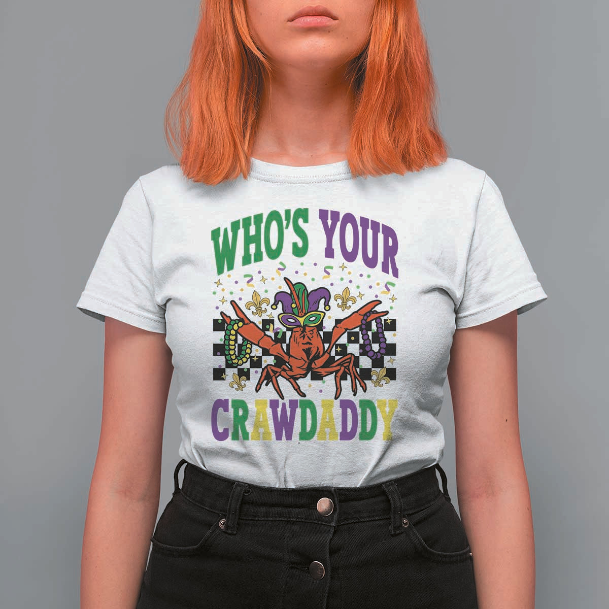 Mardi Gras Crawfish T Shirt For Women Who Is Your Crawdaddy