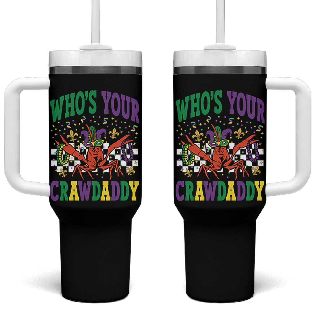 Mardi Gras Crawfish Tumbler With Handle Who Is Your Crawdaddy