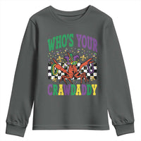 Mardi Gras Crawfish Youth Sweatshirt Who Is Your Crawdaddy