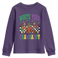 Mardi Gras Crawfish Youth Sweatshirt Who Is Your Crawdaddy