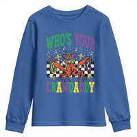 Mardi Gras Crawfish Youth Sweatshirt Who Is Your Crawdaddy