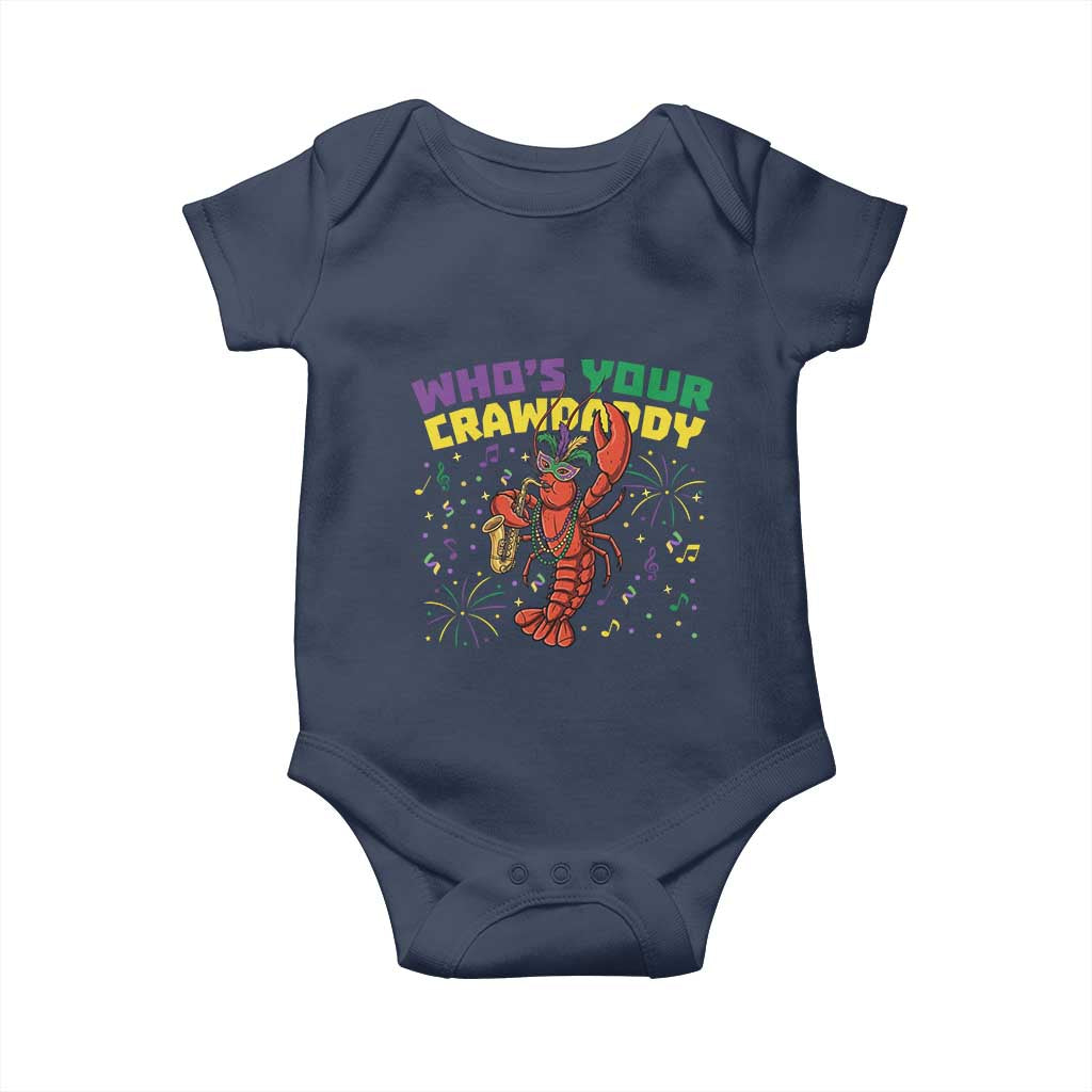 Mardi Gras Crawfish Baby Onesie Who Is Your Crawdaddy Carnival Party