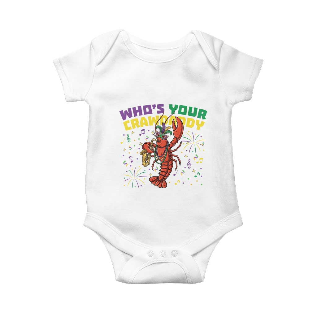 Mardi Gras Crawfish Baby Onesie Who Is Your Crawdaddy Carnival Party