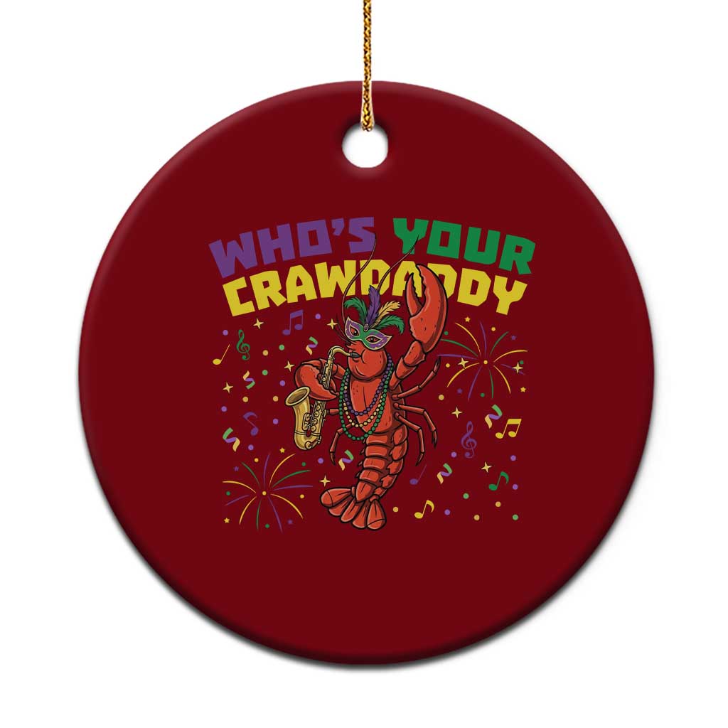 Mardi Gras Crawfish Ceramic Ornament Who Is Your Crawdaddy Carnival Party