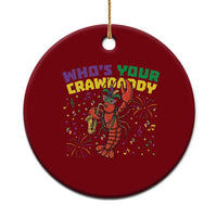 Mardi Gras Crawfish Ceramic Ornament Who Is Your Crawdaddy Carnival Party