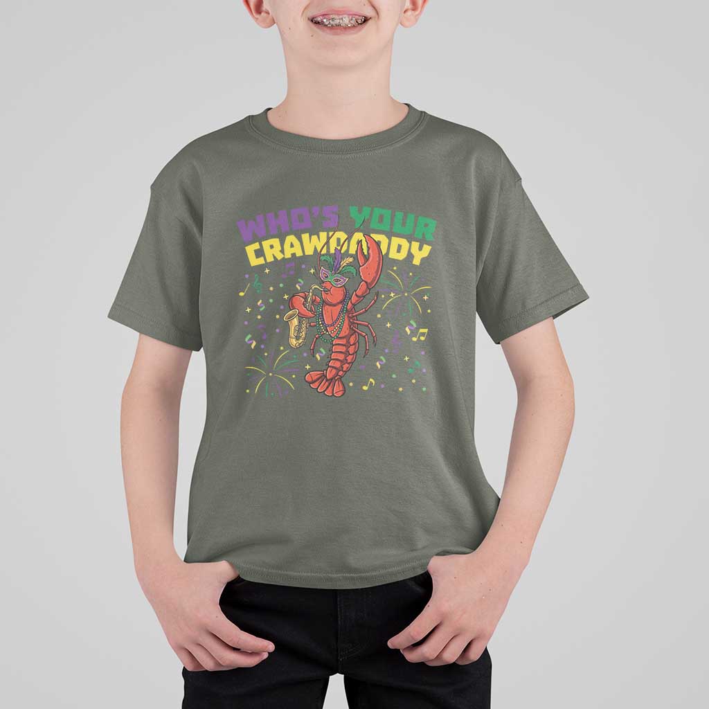Mardi Gras Crawfish T Shirt For Kid Who Is Your Crawdaddy Carnival Party