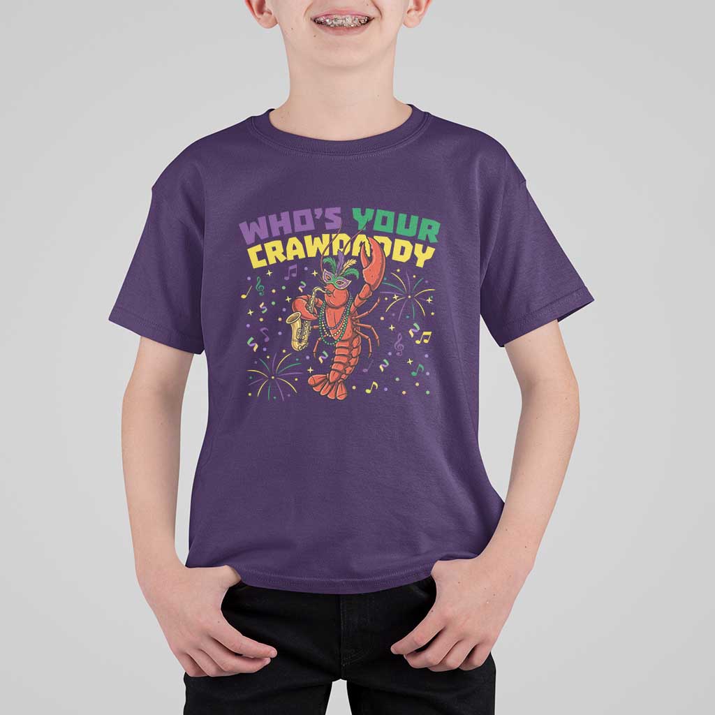 Mardi Gras Crawfish T Shirt For Kid Who Is Your Crawdaddy Carnival Party