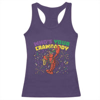 Mardi Gras Crawfish Racerback Tank Top Who Is Your Crawdaddy Carnival Party