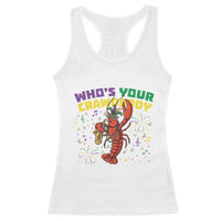 Mardi Gras Crawfish Racerback Tank Top Who Is Your Crawdaddy Carnival Party