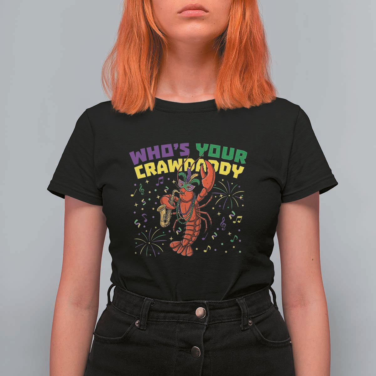 Mardi Gras Crawfish T Shirt For Women Who Is Your Crawdaddy Carnival Party
