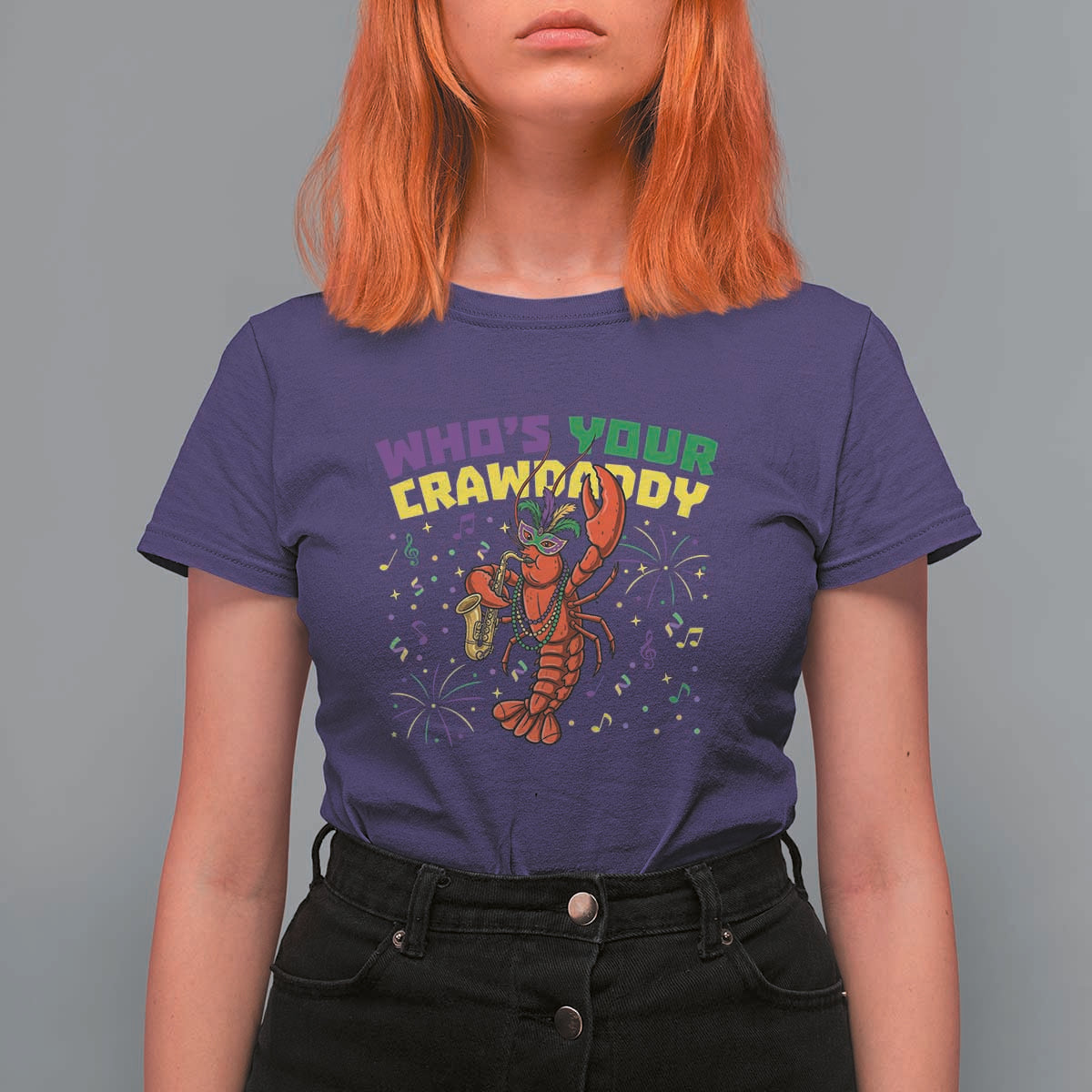 Mardi Gras Crawfish T Shirt For Women Who Is Your Crawdaddy Carnival Party