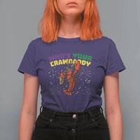 Mardi Gras Crawfish T Shirt For Women Who Is Your Crawdaddy Carnival Party