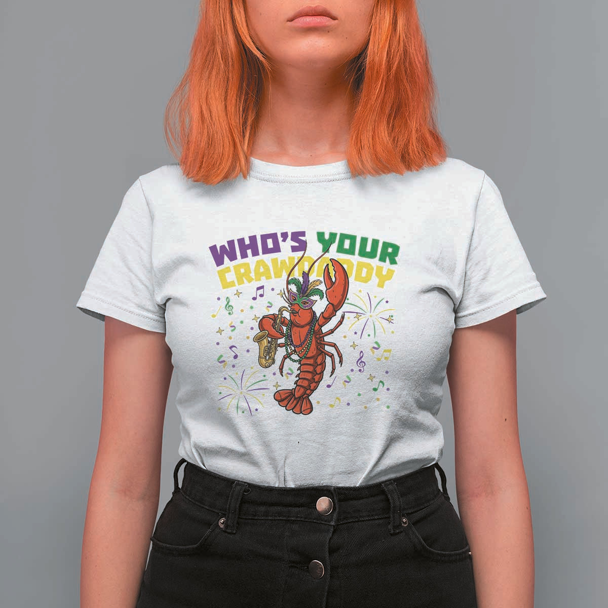 Mardi Gras Crawfish T Shirt For Women Who Is Your Crawdaddy Carnival Party