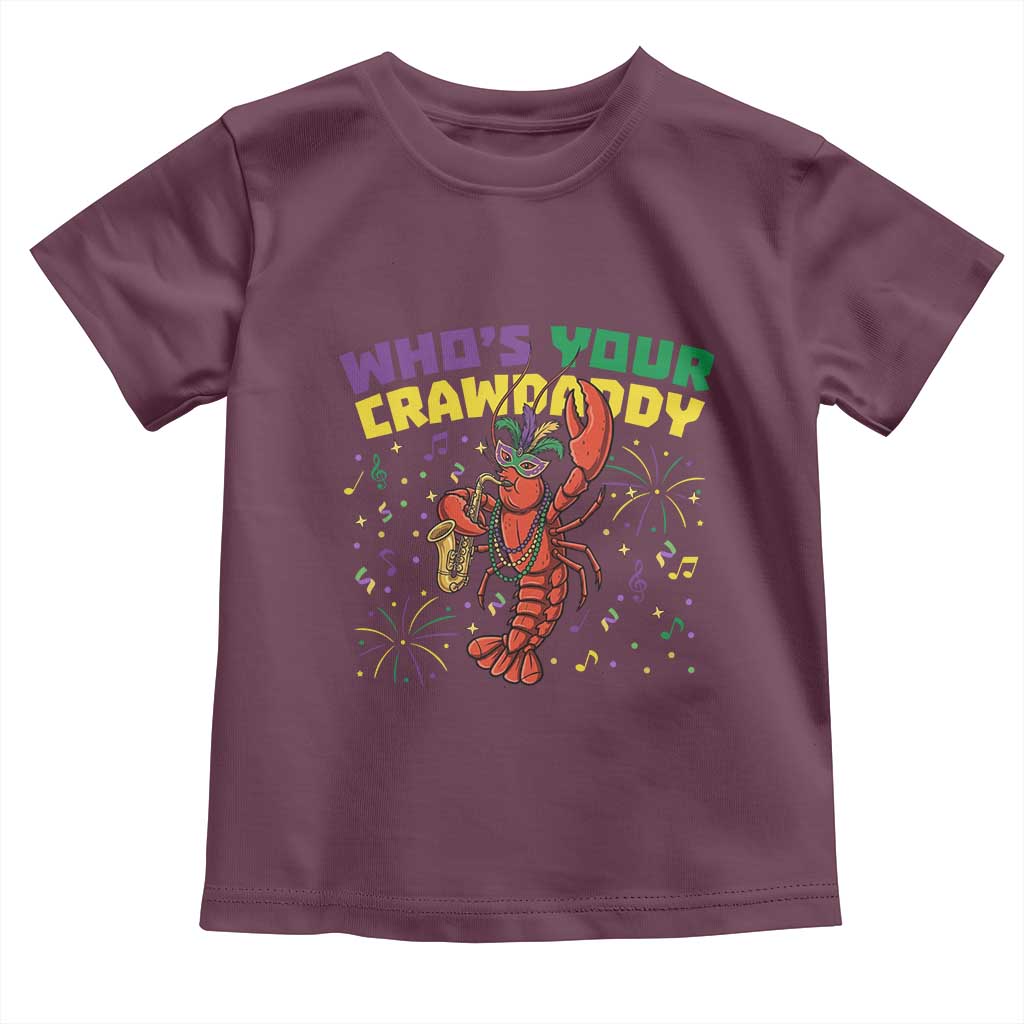 Mardi Gras Crawfish Toddler T Shirt Who Is Your Crawdaddy Carnival Party