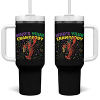 Mardi Gras Crawfish Tumbler With Handle Who Is Your Crawdaddy Carnival Party