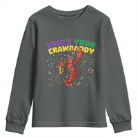 Mardi Gras Crawfish Youth Sweatshirt Who Is Your Crawdaddy Carnival Party