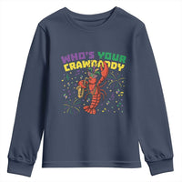 Mardi Gras Crawfish Youth Sweatshirt Who Is Your Crawdaddy Carnival Party