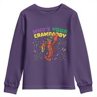 Mardi Gras Crawfish Youth Sweatshirt Who Is Your Crawdaddy Carnival Party