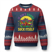 Mardi Gras Crawfish Ugly Christmas Sweater It Ain't Gonna Suck Itself