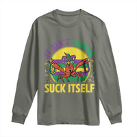 Mardi Gras Crawfish Long Sleeve Shirt It Ain't Gonna Suck Itself