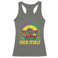 Mardi Gras Crawfish Racerback Tank Top It Ain't Gonna Suck Itself