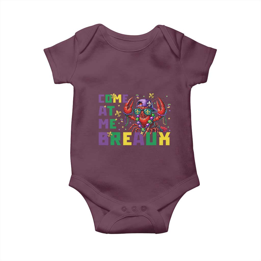 Mardi Gras Crawfish Baby Onesie Come At Me Breaux