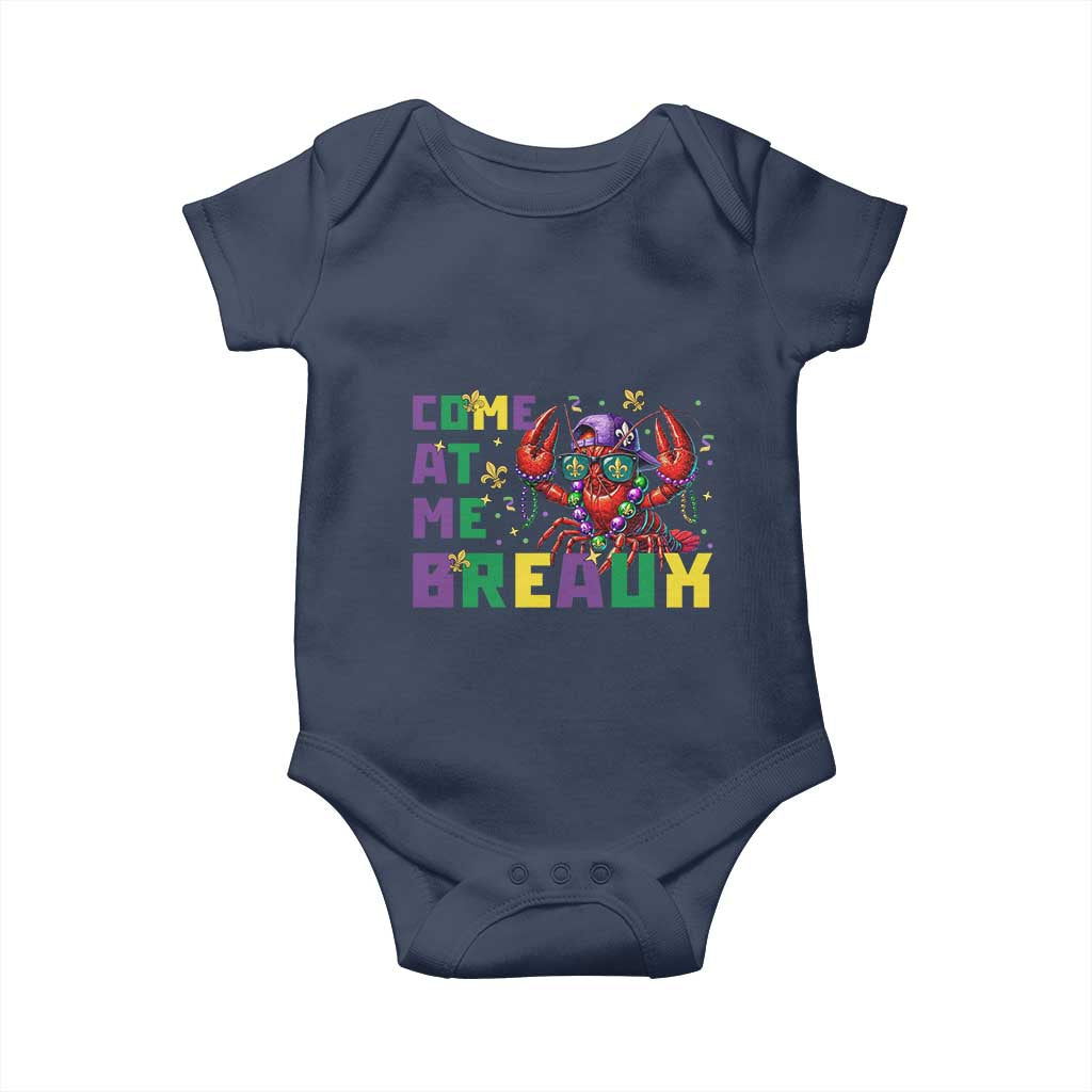 Mardi Gras Crawfish Baby Onesie Come At Me Breaux