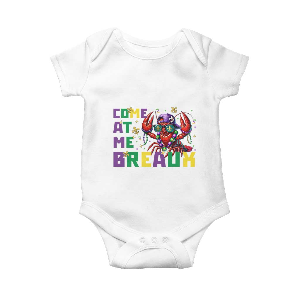 Mardi Gras Crawfish Baby Onesie Come At Me Breaux
