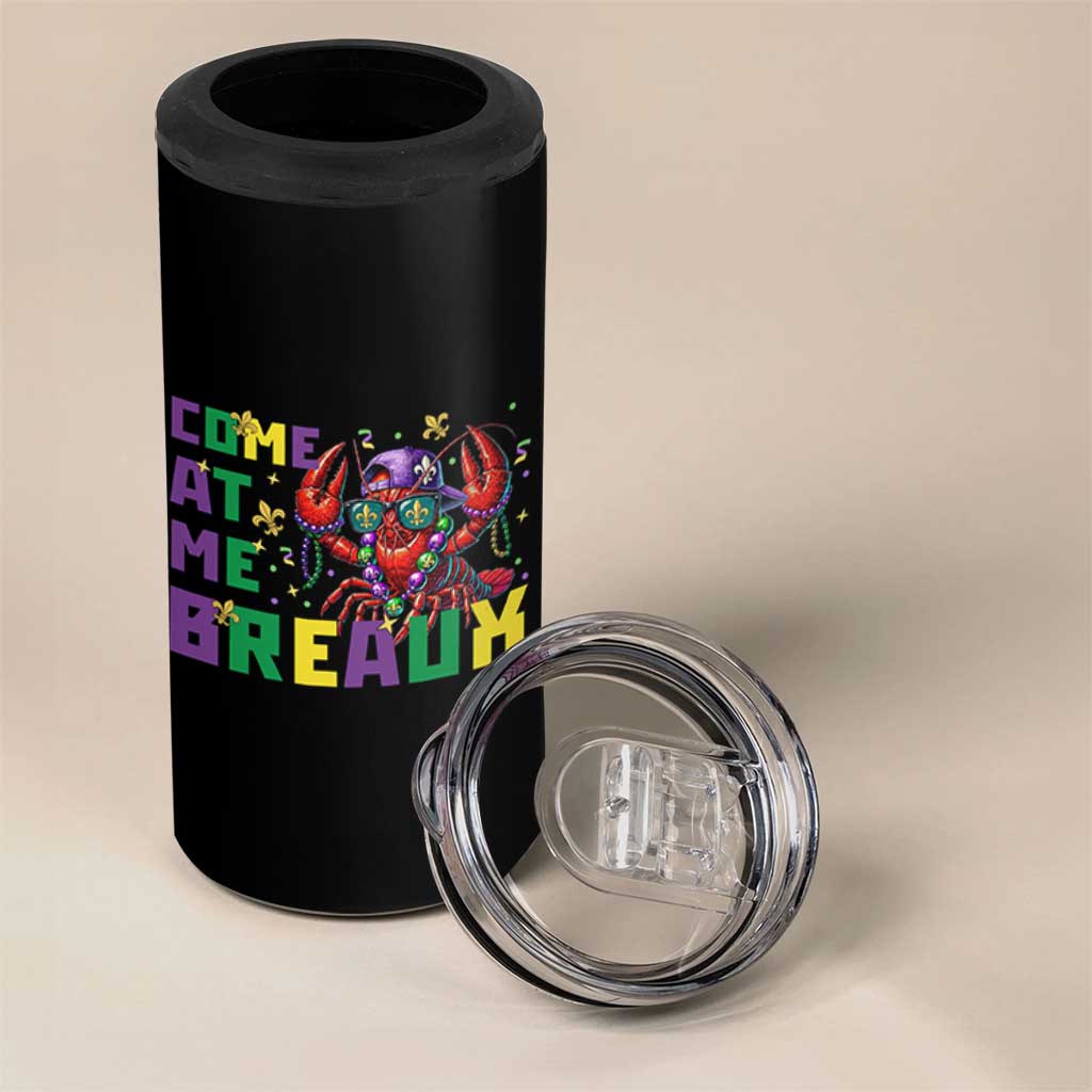 Mardi Gras Crawfish 4 in 1 Can Cooler Tumbler Come At Me Breaux