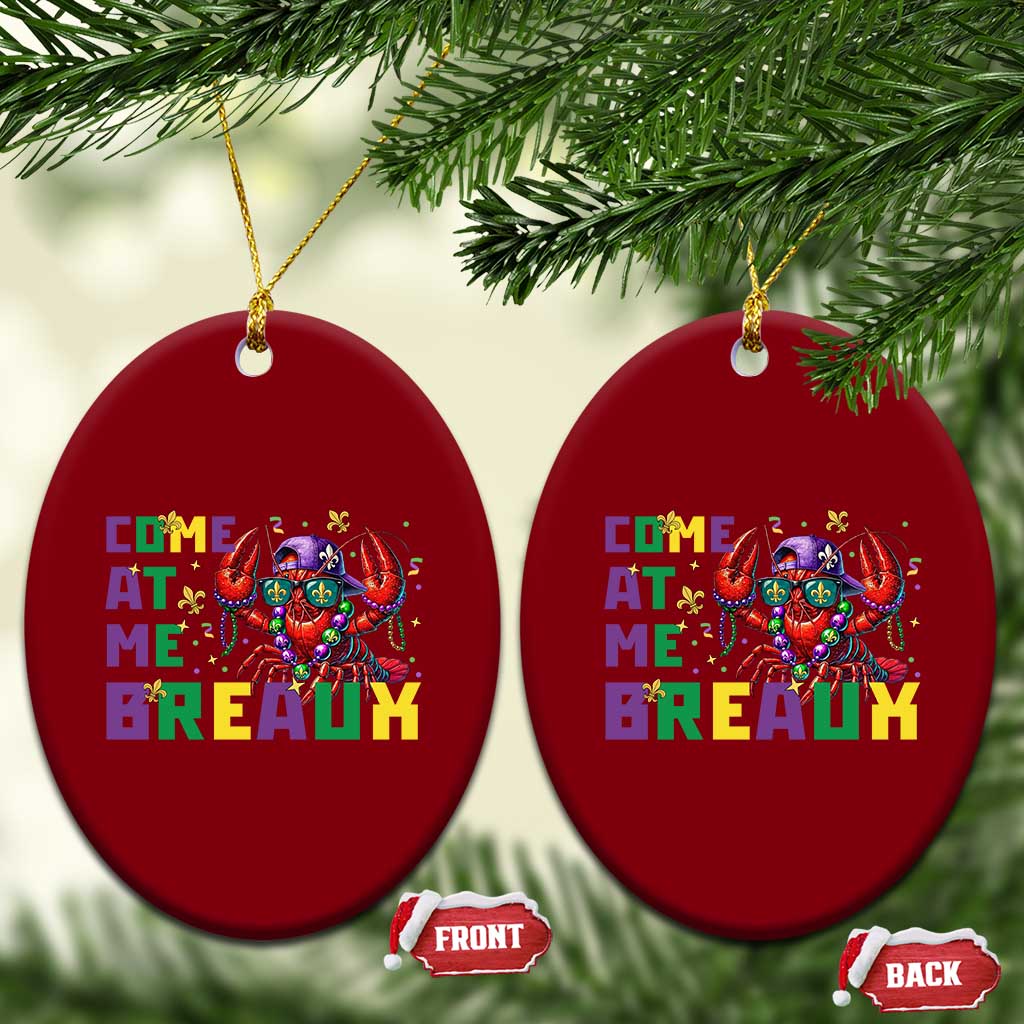 Mardi Gras Crawfish Ceramic Ornament Come At Me Breaux